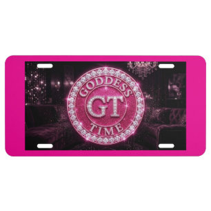 GT Goddess Time Aluminum License Plate