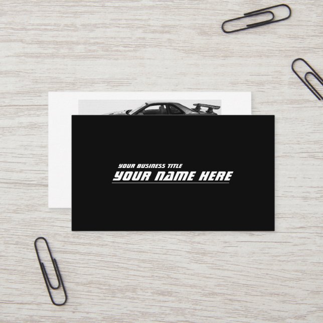 GT-R BNR34 BUSINESS CARD (Front/Back In Situ)