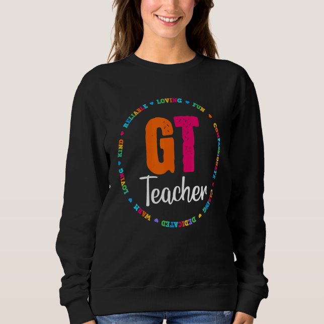 Gt Teacher Ed Education Team Student School Specia Sweatshirt (Front)