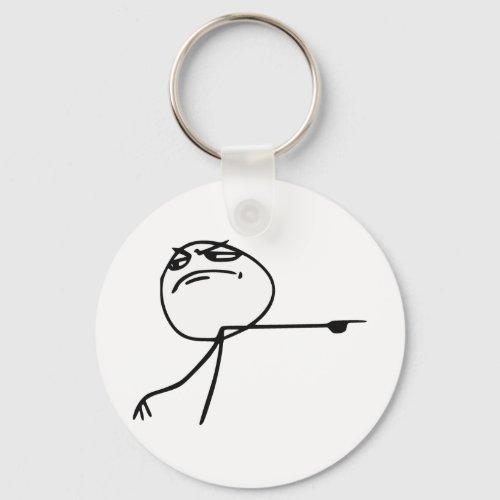 GTFO Get Out Guy Rage Face Comic Meme Keychain