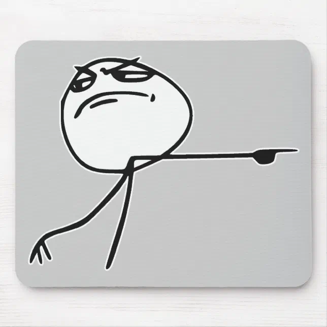 GTFO Get Out Guy Rage Face Comic Meme Mouse Pad | Zazzle