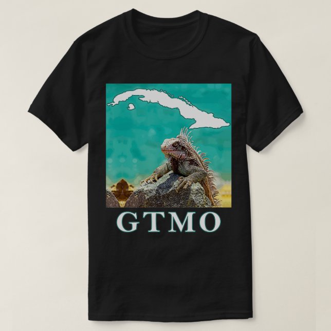 GTMO Iguana Guantanamo Bay Cuba  T-Shirt (Design Front)