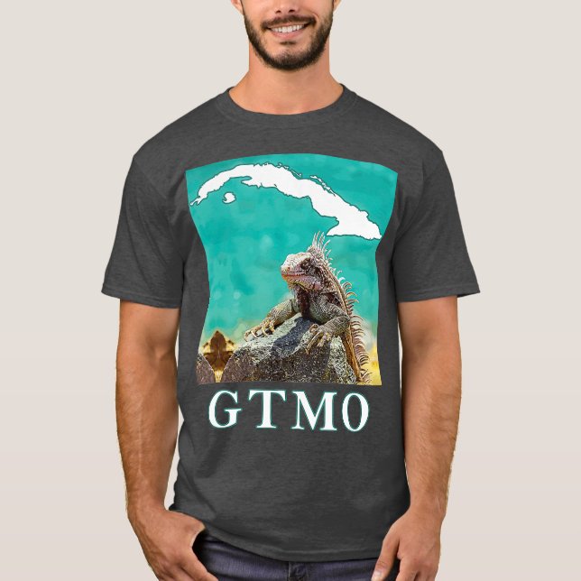 GTMO Iguana Guantanamo Bay Cuba T-Shirt (Front)