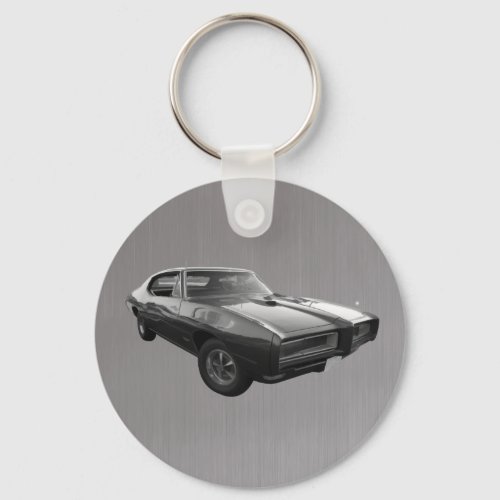 GTO in 1968 brushed steel Keychain