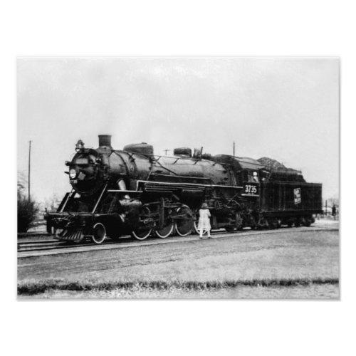 GTW Railroad engine 3735 circa 1940s Photo Print