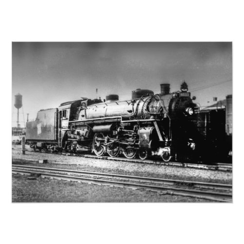 GTW Railroad engine 8633 Vintage Photo Print