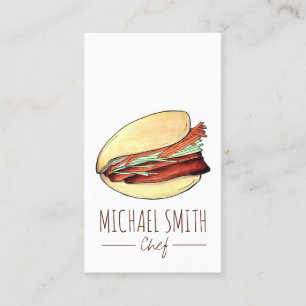Gua Bao Pork Belly Bun Chinese Taiwanese Food Business Card