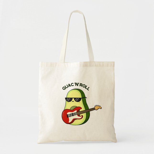 Guac And Roll Funny Avocado Pun  Tote Bag (Front)