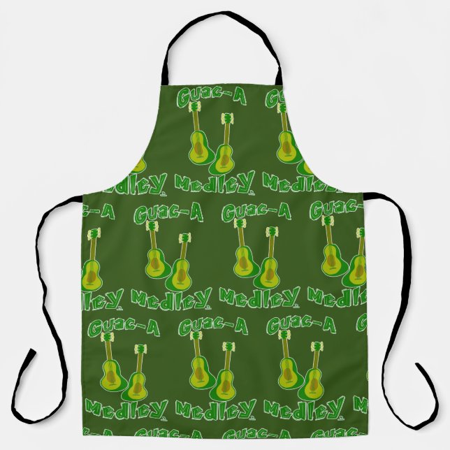 Guac Medley Guacamole Avocado Time Guitars Apron (Front)