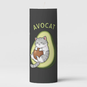 Guac Meow Mode Pillar Candle