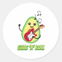 Guac 'n' Roll! Cute avocado music cartoon