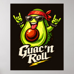 Guac 'n Roll - Guac Pack - Foodie Fiends Poster