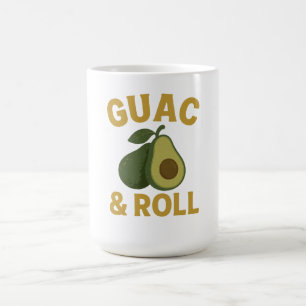 🥑 Guac & Roll – Funny Avocado Foodie T-Shirt Coffee Mug