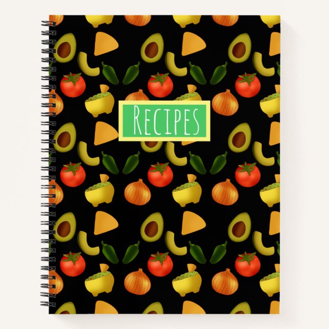 Guacamole And Tortilla Chips Notebook (Front)