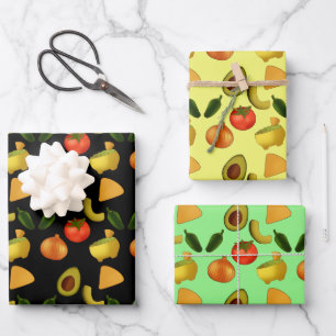 Guacamole And Tortilla Chips Wrapping Paper Sheets