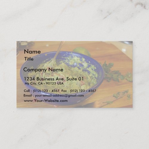 Guacamole Avocados Business Cards