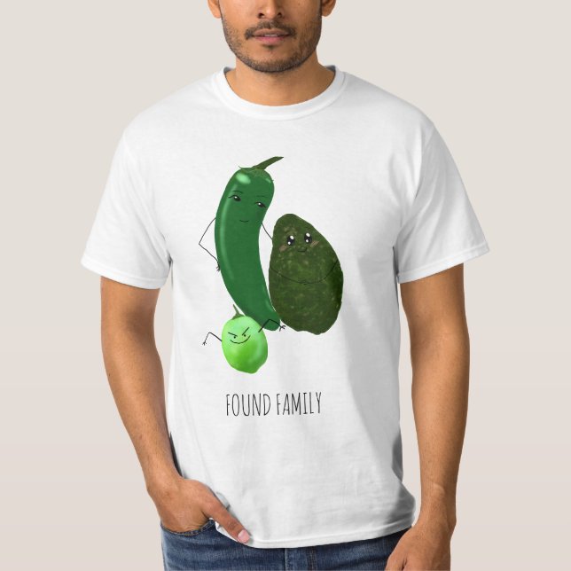 Guacamole Family Meme with Jalapeno Avocado Lime T-Shirt (Front)