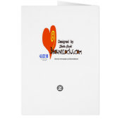 Guacamole Guitarist Romantic Greeting Card (Back)