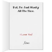 Guacamole Guitarist Romantic Greeting Card (Inside (Right))