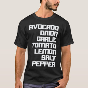 Guacamole Ingredients I Food vegetarian vegan rec T-Shirt