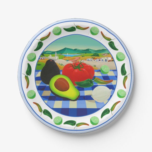 Guacamole Paper Plate (Front)