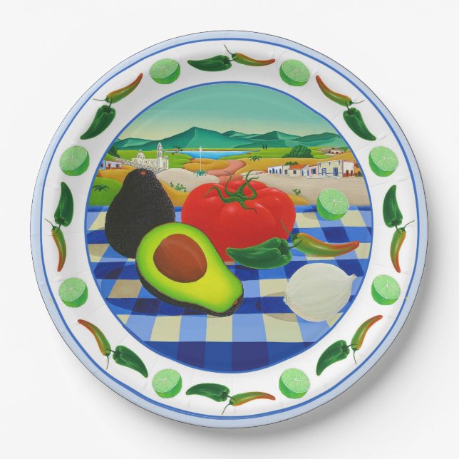 Guacamole Paper Plates (Front)
