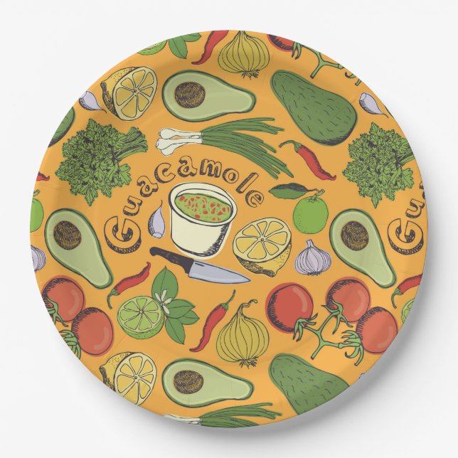 Guacamole Paper Plates (Front)
