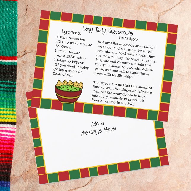 Guacamole Recipe Card (Creator Uploaded)