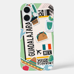 Guadalajara Boarding Pass iPhone 16 Case