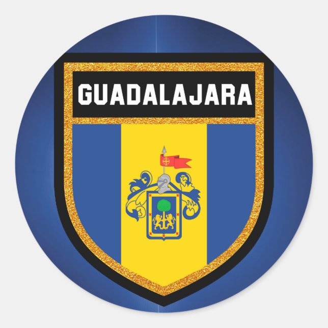 Guadalajara Flag Classic Round Sticker (Front)