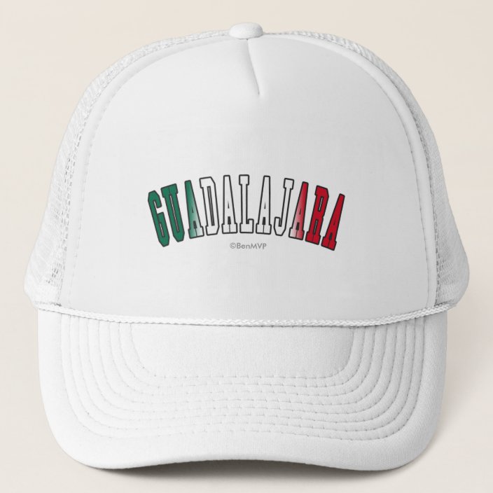 Guadalajara in Mexico National Flag Colors Trucker Hat