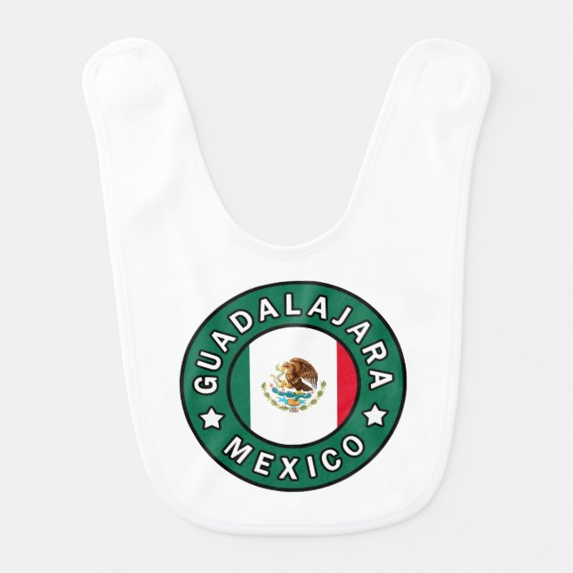 Guadalajara Mexico Baby Bib (Front)