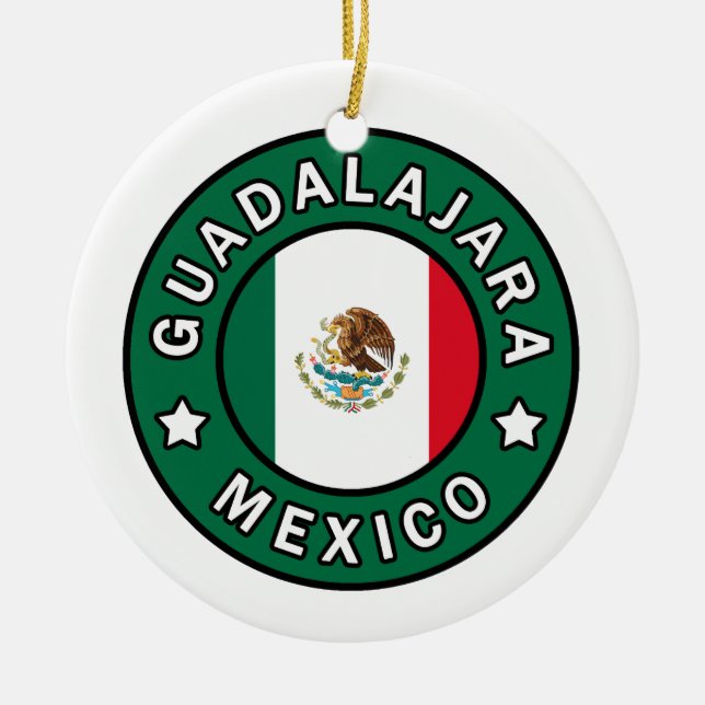Guadalajara Mexico Ceramic Ornament (Front)