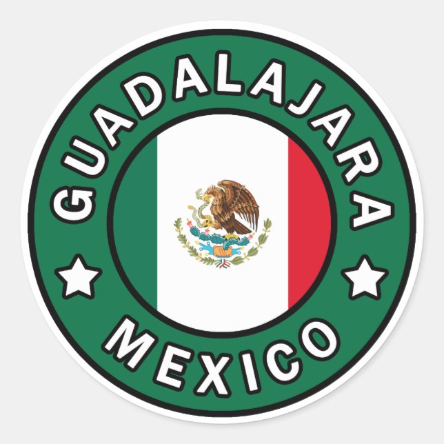 Guadalajara Mexico Classic Round Sticker (Front)