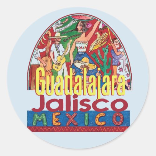 GUADALAJARA Mexico Classic Round Sticker