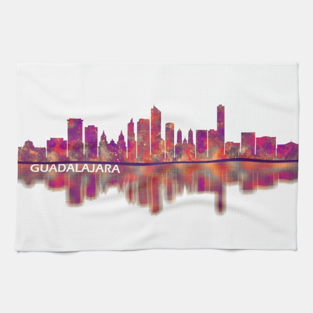 Guadalajara Skyline Kitchen Towel (Horizontal)