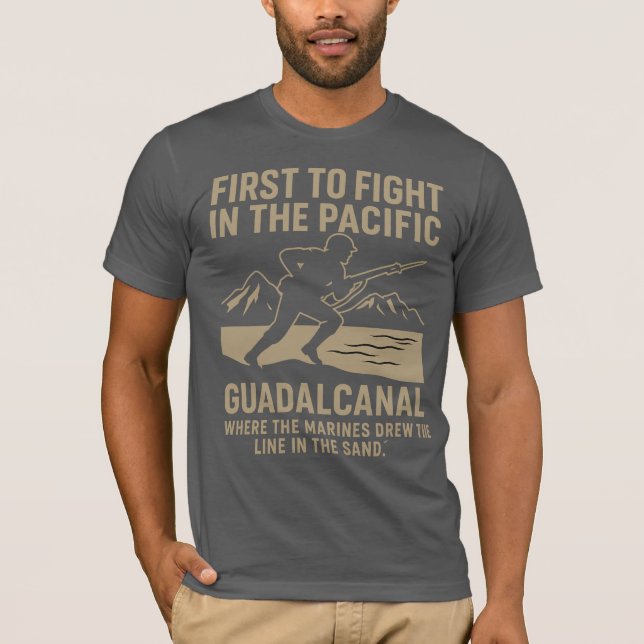 Guadalcanal Marines Tribute – Silent Valor of 1942 T-Shirt (Front)