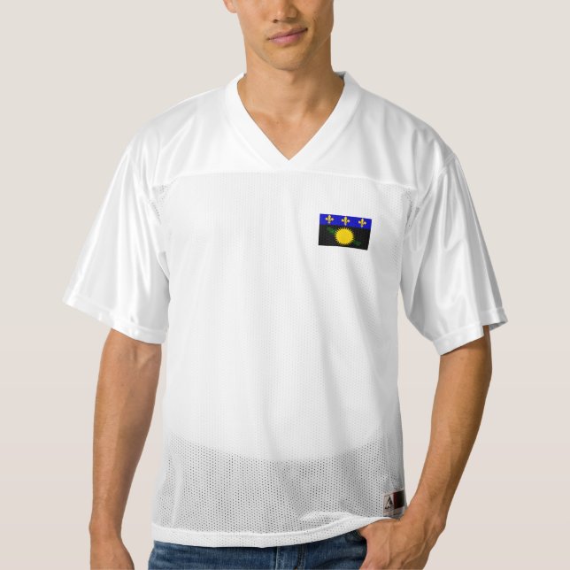 Guadaloupe Flag Men's Football Jersey (Front)