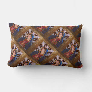 Guadalupe Blue and Gold Lumbar Pillow