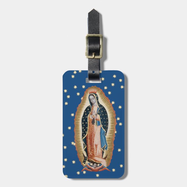 Guadalupe Blue Luggage Tag (Front Vertical)