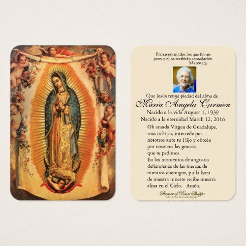 Guadalupe Catholic Spanish Funeral Holy Prayer