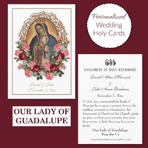 Guadalupe Catholic Wedding Favor Holy Card