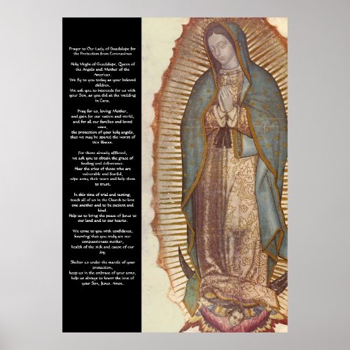 Guadalupe Coronavirus Protection Prayer Poster