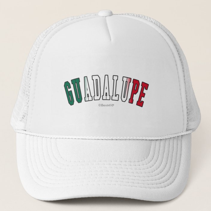 Guadalupe in Mexico National Flag Colors Hat