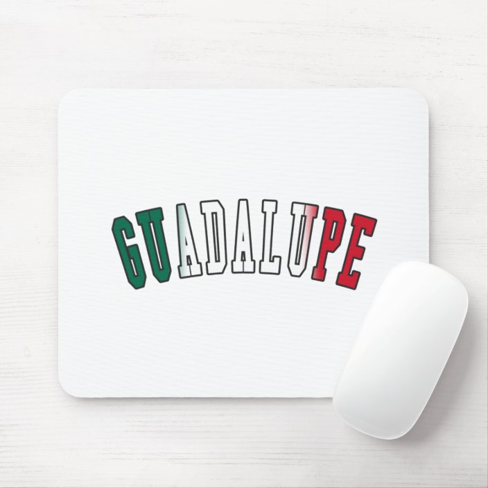 Guadalupe in Mexico National Flag Colors Mousepad