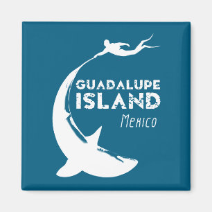 Guadalupe Island Mexico   Scuba Diving With Sharks Magnet