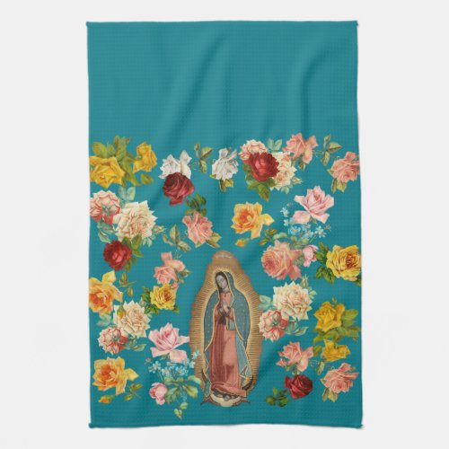 Guadalupe Kitchen Towel turquoise