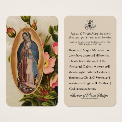 Guadalupe Mary  Prayer Against Heresies