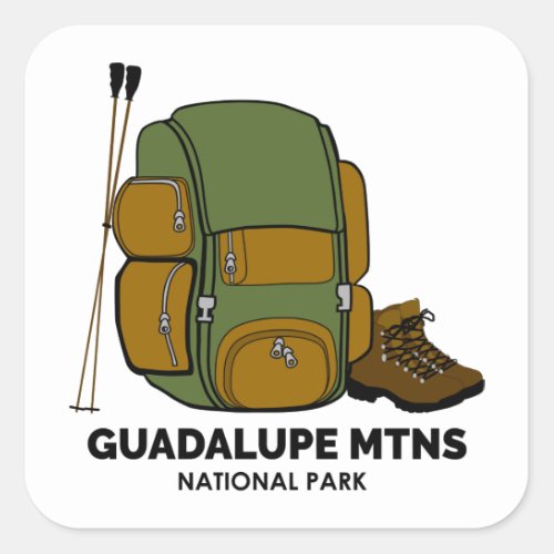 Guadalupe Mountains National Park Backpack Square Sticker