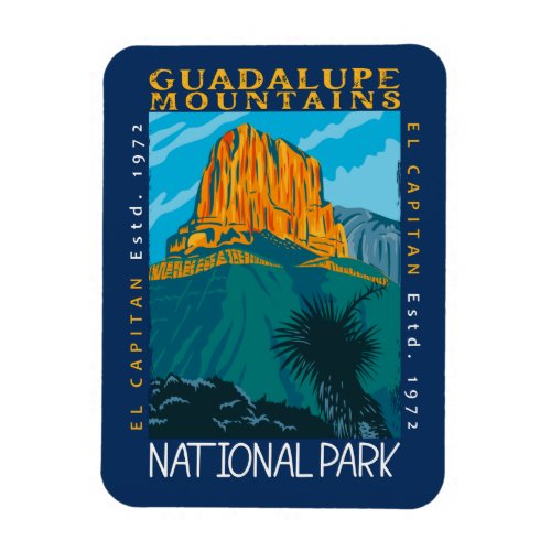  Guadalupe Mountains National Park Distressed  Magnet